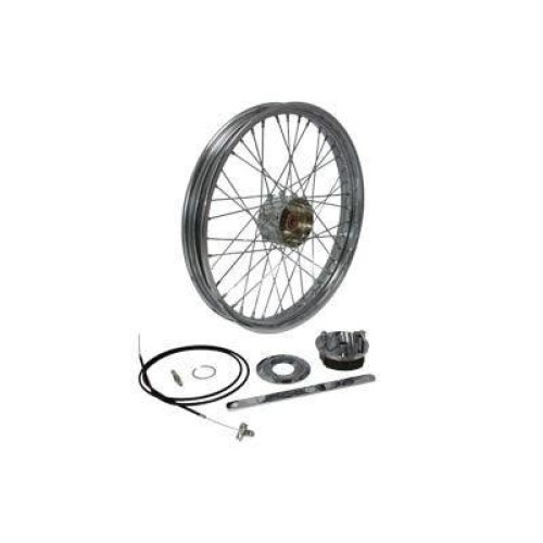 PartzBiz HD: 4421324-Chrome 21x2.15 Mini Drum 40 Spoke ล้อหน้า Harley Chopper Bobber แข็ง PartzBiz HD: 4421324-Chrome 21x2.15 Mini Drum 40 Spoke ล้อหน้า Harley Chopper Bobber แข็ง