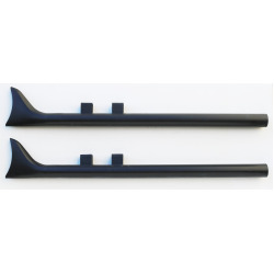 PartzBiz HD MW64-381 - สีดำ 36” Fishtail Slip-On Mufflers ท่อตรง 64-381 Harley Touring 95-16 PartzBiz HD MW64-381 - สีดำ 36” Fishtail Slip-On Mufflers ท่อตรง 64-381 Harley Touring 95-16