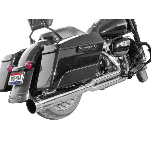 PartzBiz HD: 4421338-Chrome 4.5" Power House Performance 2into1 Exhaust System Harley Touring 85-16 PartzBiz HD: 4421338-Chrome 4.5" Power House Performance 2into1 Exhaust System Harley Touring 85-16