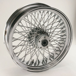 PartzBiz HD MW36-419 - Chrome Billet 80 Spoke 18" x 5.5" Rear Wheel for Wide Tire Custom Softail Rigid PartzBiz HD MW36-419 - Chrome Billet 80 Spoke 18" x 5.5" Rear Wheel for Wide Tire Custom Softail Rigid