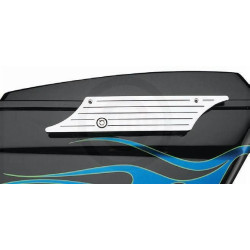 PartzBiz HD 610580 - Custom Chrome Billet Saddlebag Latch Covers 4 Harley FLH/T 93-13 Hard Saddlebags - 610580