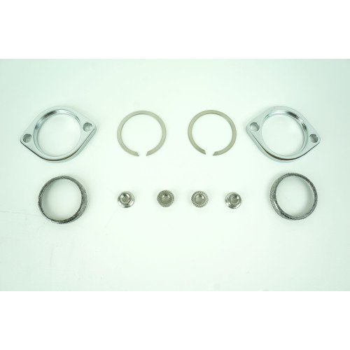 PartzBiz HD: 4421269-Chrome Exhaust Flange Gasket Serrated Nuts Installation Kit Harley FLH/T Sportster