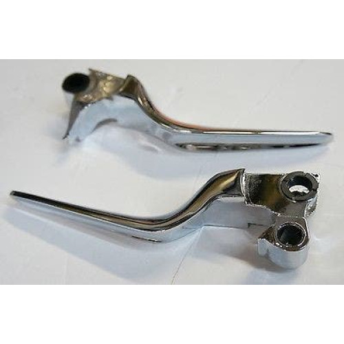 PartzBiz HD: 4421218-Drag Chrome Wide Blade Hand Lever Set for Harley 96-17 Big Twin 96-03 XL | 0610-0210 PartzBiz HD: 4421218-Drag Chrome Wide Blade Hand Lever Set for Harley 96-17 Big Twin 96-03 XL | 0610-0210