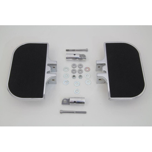 PartzBiz HD: 4421224-Chrome Mini Floorboards Footrests Footpegs Rubber Style Harley XL Softail Dyna 27-0917