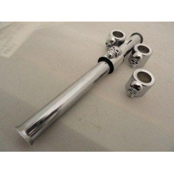 PartzBiz HD VT37-9078 - Chrome Pushrod Cover Cup Set 4 Skull Harley 37-9078 36 Up XL FXR FL FX T8 PartzBiz HD VT37-9078 - Chrome Pushrod Cover Cup Set 4 Skull Harley 37-9078 36 Up XL FXR FL FX T8
