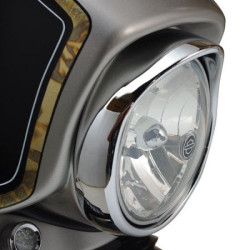 PartzBiz HD 30-107 - Chrome Smooth 7" Headlight Trim Ring Bezel W/Built-In Visor Harley FLHT FLHX 80-13 PartzBiz HD 30-107 - Chrome Smooth 7" Headlight Trim Ring Bezel W/Built-In Visor Harley FLHT FLHX 80-13