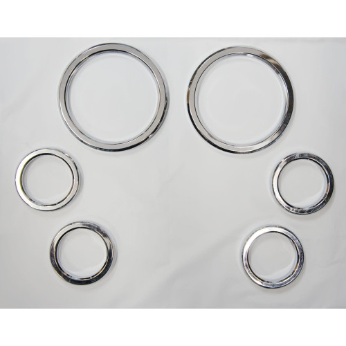 PartzBiz HD: 4421152-Chrome Speedometer & Gauge Bezel Covers Bezels Harley Dresser FLHX FLHT FLH PartzBiz HD: 4421152-Chrome Speedometer & Gauge Bezel Covers Bezels Harley Dresser FLHX FLHT FLH