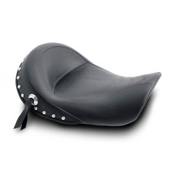 PartzBiz HD MD76106 - ที่นั่งมัสแตง Chrome Studded Driver Solo Seat สำหรับ Harley Dyna Models 06-17 | 76106 PartzBiz HD MD76106 - ที่นั่งมัสแตง Chrome Studded Driver Solo Seat สำหรับ Harley Dyna Models 06-17 | 76106