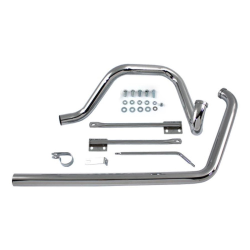 PartzBiz HD: 4421171-Chrome True Dual Exhaust Header Pipes Kit System EVO Softail FXST FLST 95-99 PartzBiz HD: 4421171-Chrome True Dual Exhaust Header Pipes Kit System EVO Softail FXST FLST 95-99