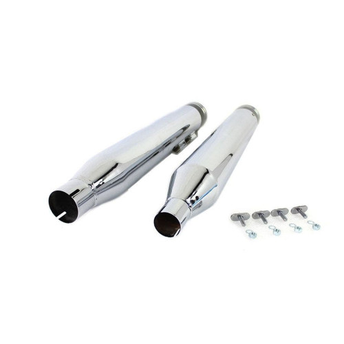 PartzBiz HD: 4421139-ท่อเก็บเสียงแบบสวม Chrome Wyatt Gatling 4” พร้อมปลาย Comet สีดำ Harley Touring 17-20 PartzBiz HD: 4421139-ท่อเก็บเสียงแบบสวม Chrome Wyatt Gatling 4” พร้อมปลาย Comet สีดำ Harley Touring 17-20