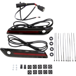 PartzBiz HD DS35011824 - Ciro 40171 สีดำ LED ฝาครอบบานพับกระเป๋าข้างเลนส์สีแดงไฟ RTB สำหรับ Harley 14-Up PartzBiz HD DS35011824 - Ciro 40171 สีดำ LED ฝาครอบบานพับกระเป๋าข้างเลนส์สีแดงไฟ RTB สำหรับ Harley 14-Up