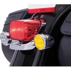 PartzBiz HD DS20402206 - Ciro 45500 Fang ไฟเลี้ยว LED แทรก Chrome Amber Harley Touring 00-Up PartzBiz HD DS20402206 - Ciro 45500 Fang ไฟเลี้ยว LED แทรก Chrome Amber Harley Touring 00-Up