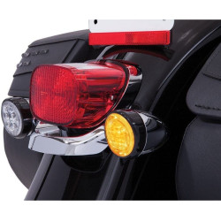 PartzBiz HD DS20402208 - Ciro 45520 Fang ไฟเลี้ยว LED แทรกสีเหลืองอำพันสีดำ Harley Touring 00-Up PartzBiz HD DS20402208 - Ciro 45520 Fang ไฟเลี้ยว LED แทรกสีเหลืองอำพันสีดำ Harley Touring 00-Up