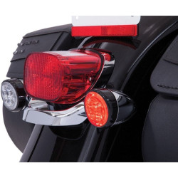 PartzBiz HD DS20402209 - Ciro 45521 Fang ไฟเลี้ยว LED แทรกสีดำสีแดง Harley Touring 00-Up PartzBiz HD DS20402209 - Ciro 45521 Fang ไฟเลี้ยว LED แทรกสีดำสีแดง Harley Touring 00-Up