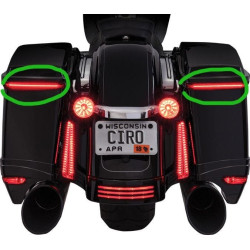 PartzBiz HD DS20402028 - Ciro Bag Blades Saddlebag Accent Lights เลนส์ควันไฟ LED สีแดง Harley Special 10-13 PartzBiz HD DS20402028 - Ciro Bag Blades Saddlebag Accent Lights เลนส์ควันไฟ LED สีแดง Harley Special 10-13