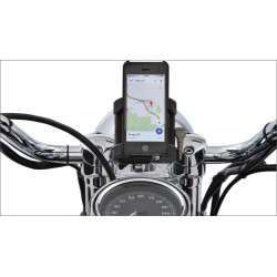PartzBiz HD DS44020603 - Ciro Black 1-1/4” Bar Mount สมาร์ทโฟน/ที่วาง GPS ระดับพรีเมียมแบบไม่มีที่ชาร์จ | 50315 PartzBiz HD DS44020603 - Ciro Black 1-1/4” Bar Mount สมาร์ทโฟน/ที่วาง GPS ระดับพรีเมียมแบบไม่มีที่ชาร์จ | 50315