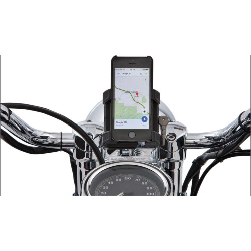 PartzBiz HD: 4421038-Ciro Black 1-1/4" Bar Mount Premium Smartphone/GPS Holder w/o Charger | 50315 PartzBiz HD: 4421038-Ciro Black 1-1/4" Bar Mount Premium Smartphone/GPS Holder w/o Charger | 50315