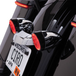 PartzBiz HD DS20402020 - Ciro Black Bullet Style Fang LED ไฟเลี้ยวด้านหลังแทรกฟังก์ชั่น Dual Harley | 45421 PartzBiz HD DS20402020 - Ciro Black Bullet Style Fang LED ไฟเลี้ยวด้านหลังแทรกฟังก์ชั่น Dual Harley | 45421