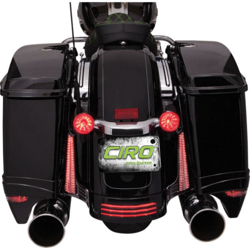 PartzBiz HD: 4421008-Ciro Black Fender Filler Panel LED Lights Plug & Play Harley FLHX FLTRX 14-17 | 40023 PartzBiz HD: 4421008-Ciro Black Fender Filler Panel LED Lights Plug & Play Harley FLHX FLTRX 14-17 | 40023