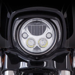 PartzBiz HD DS20011320 - Ciro สีดำ LED Fang ฝาครอบไฟหน้าสำหรับ Harley Touring FLH/T 14-16 | 45201 PartzBiz HD DS20011320 - Ciro สีดำ LED Fang ฝาครอบไฟหน้าสำหรับ Harley Touring FLH/T 14-16 | 45201