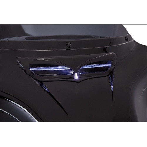 PartzBiz HD: 4421019-Ciro Black Lighted Fairing Scoop Intake Trim Accent for Harley Touring Batwing 14-Up PartzBiz HD: 4421019-Ciro Black Lighted Fairing Scoop Intake Trim Accent for Harley Touring Batwing 14-Up