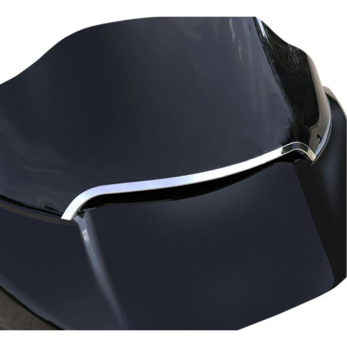 PartzBiz HD: 4420992-Ciro Chrome Center Windshield Gasket Seal Trim Bezel Harley Road Glide 15-18 | 11052 PartzBiz HD: 4420992-Ciro Chrome Center Windshield Gasket Seal Trim Bezel Harley Road Glide 15-18 | 11052