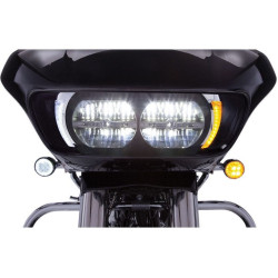 PartzBiz HD DS20402211 - Ciro 45250 Chrome LED Headlight Fang Bezels w/ Amber Turn Signals Harley 15-20 FLTR PartzBiz HD DS20402211 - Ciro 45250 Chrome LED Headlight Fang Bezels w/ Amber Turn Signals Harley 15-20 FLTR