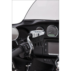 PartzBiz HD DS06360019 - Ciro Chrome ที่วางเครื่องดื่มแบบ Perch Mount ด้านซ้ายหรือขวาสำหรับ Harley หรือรุ่นเมตริก | 50410 PartzBiz HD DS06360019 - Ciro Chrome ที่วางเครื่องดื่มแบบ Perch Mount ด้านซ้ายหรือขวาสำหรับ Harley หรือรุ่นเมตริก | 50410