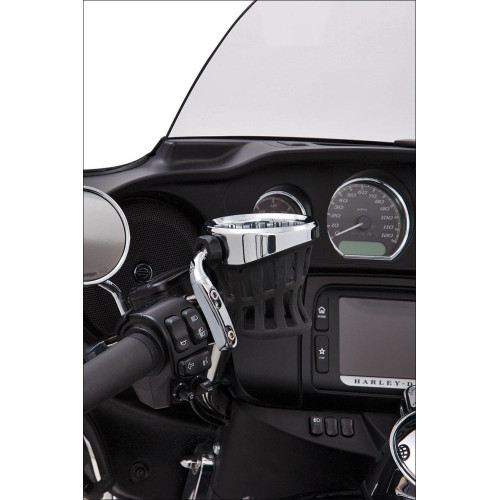 PartzBiz HD: 4420966-Ciro Chrome ที่วางเครื่องดื่มแบบ Perch Mount ด้านซ้ายหรือขวาสำหรับ Harley หรือรุ่นเมตริก | 50410 PartzBiz HD: 4420966-Ciro Chrome ที่วางเครื่องดื่มแบบ Perch Mount ด้านซ้ายหรือขวาสำหรับ Harley หรือรุ่นเมตริก | 50410