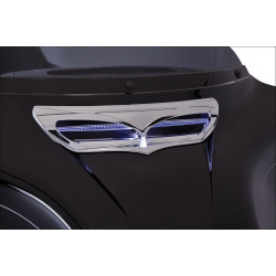 PartzBiz HD DS23500342 - Ciro Chrome Lighted Fairing Scoop Intake Trim Accent สำหรับ Harley FLH/T 14-16 | 40010 PartzBiz HD DS23500342 - Ciro Chrome Lighted Fairing Scoop Intake Trim Accent สำหรับ Harley FLH/T 14-16 | 40010