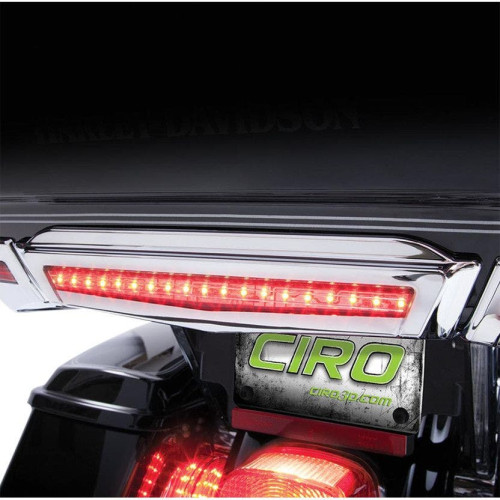 PartzBiz HD: 4420975-Ciro Chrome Tour-Pak Center ไฟเบรค LED สำหรับ Harley Touring 14-16 | 40004 PartzBiz HD: 4420975-Ciro Chrome Tour-Pak Center ไฟเบรค LED สำหรับ Harley Touring 14-16 | 40004