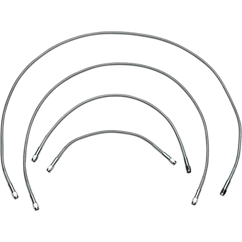 PartzBiz HD: 4420879-Drag Universal Clear Coated 9" Stainless Steel Brake Line w/ AN-3 Fittings Ends | DS098809