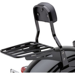PartzBiz HD CBU-02-3500B - Cobra 02-3500B Chrome Rear Luggage Rack for Cobra Sissy Bar Metric Cruiser touring honda yamaha suzuki shadow rebel vstar v-star 650 boulevard best for