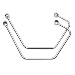 PartzBiz HD CBU-02-6265 - Cobra 02-6265 Chromed Saddlebag Supports 08-17 Yamaha XV1900 Raider Models 082207