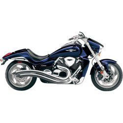 PartzBiz HD CBU-2225 - Cobra 2225 Chrome Speedster Swept Exhaust Pipes Yamaha Raider XV1900C 08-16 full system 2 into 2 2n2 loud pipes best for show muffler 1810-1514 18101514 082404