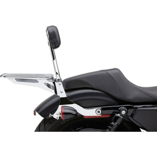 PartzBiz HD: 4420755-Cobra 602-2005 Chrome Complete Detachable Backrest Kit Harley Sportster XL 04-19 | 602-2005 PartzBiz HD: 4420755-Cobra 602-2005 Chrome Complete Detachable Backrest Kit Harley Sportster XL 04-19 | 602-2005