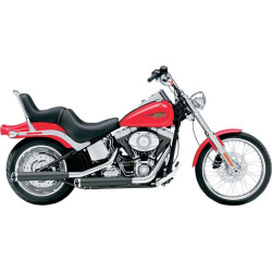 PartzBiz HD CBU-6001B - Cobra Black 3" Slash Cut Slip On Mufflers w/Billet Tip Harley 07-16 FLSTF FXSTD | 6001B PartzBiz HD CBU-6001B - Cobra Black 3" Slash Cut Slip On Mufflers w/Billet Tip Harley 07-16 FLSTF FXSTD | 6001B