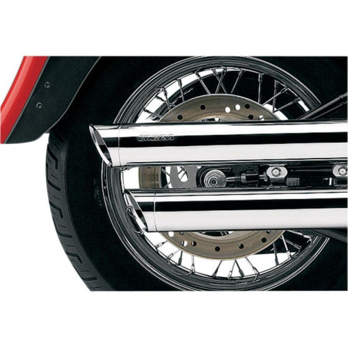 PartzBiz HD: 4420658-Cobra Chrome 3" Slash Cut Slip On Mufflers Billet Tip Harley 91-16 FXD FXDWG | 6005 PartzBiz HD: 4420658-Cobra Chrome 3" Slash Cut Slip On Mufflers Billet Tip Harley 91-16 FXD FXDWG | 6005