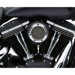 PartzBiz HD CBU-606-0103-05CB - Cobra Chrome & Black RPT Stage 1 Air Intake Cleaner Harley Cable Throttle 99-16 | 606-0103-05CB PartzBiz HD CBU-606-0103-05CB - Cobra Chrome & Black RPT Stage 1 Air Intake Cleaner Harley Cable Throttle 99-16 | 606-0103-05CB