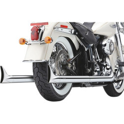 PartzBiz HD CBU-6988 - Cobra Softail Dual Chrome Exhaust w/ Fishtail Tips Harley Softail FX /FLST 07-11 | 6988 PartzBiz HD CBU-6988 - Cobra Softail Dual Chrome Exhaust w/ Fishtail Tips Harley Softail FX /FLST 07-11 | 6988
