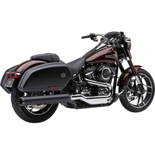 PartzBiz HD: 4420559-Cobra USA 6521B Black 4" Dual-Cut Slip-On Mufflers Exhaust 18-19 Harley Davidson Softail FLSB Sport Glide M8 Milwaukee Eight 1801-1303 18011303 631406