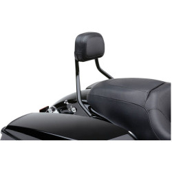 PartzBiz HD CBU-602-2212B - Cobra USA Black Short Detachable Passenger Backrest Harley Touring 97-08