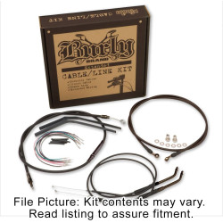 PartzBiz HD B30-1009 - Burly Black Vinyl Extended Cable Kit for 14" Handlebars Harley FLST 00-06 | B30-1009 PartzBiz HD B30-1009 - Burly Black Vinyl Extended Cable Kit for 14" Handlebars Harley FLST 00-06 | B30-1009