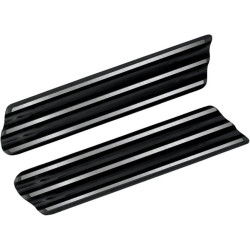 PartzBiz HD DS35010428 - Covingtons Black Finned Police Saddlebag Latch Delete Plate Covers Harley 93-08 | C1006-B PartzBiz HD DS35010428 - Covingtons Black Finned Police Saddlebag Latch Delete Plate Covers Harley 93-08 | C1006-B