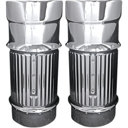 PartzBiz HD DS04110105 - Covingtons Customs Dimpled Chrome Fork Bellows Slider Covers Boot Harley 14-17 | แฮนด์ C1114-ซี PartzBiz HD DS04110105 - Covingtons Customs Dimpled Chrome Fork Bellows Slider Covers Boot Harley 14-17 | แฮนด์ C1114-ซี