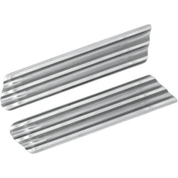 PartzBiz HD DS35010429 - Covingtons Chrome Finned Police Saddlebag Latch Delete Plate Covers Harley 93-08 | C1006-C PartzBiz HD DS35010429 - Covingtons Chrome Finned Police Saddlebag Latch Delete Plate Covers Harley 93-08 | C1006-C