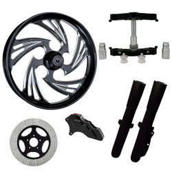 PartzBiz HD CRISIS-SNGL-ECL-KIT-23PCKG - Crisis Eclipse 23” ยางล้อด้านเดียวพร้อมท่อนล่างและตัวเลื่อนแบบ Raked Triple Trees | วิกฤต-SNGL-ECL-KIT-23PCKG