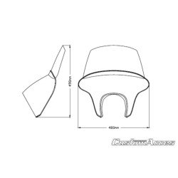 PartzBiz HD TR304772 - Custom Access Batwing SML Fairing Smoke Windscreen Harley Street XG750 16-Up PartzBiz HD TR304772 - Custom Access Batwing SML Fairing Smoke Windscreen Harley Street XG750 16-Up