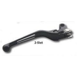 PartzBiz HD 647997 - Custom Chrome 2 Slot Black Levers for Harley Davidson Big Twin Models 2007-2013 | 