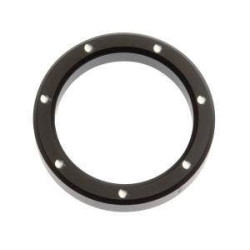 PartzBiz HD 677701 - Custom Chrome Black Contrast Dimpled 2" Instrument Gauge Bezels for Harley FLH/T Dash | 677701 PartzBiz HD 677701 - Custom Chrome Black Contrast Dimpled 2" Instrument Gauge Bezels for Harley FLH/T Dash | 677701